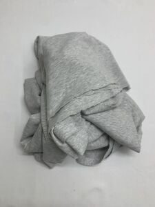 Gri Esnek Bebe Ribanası Penye Kumaş, Parça 110x170 cm