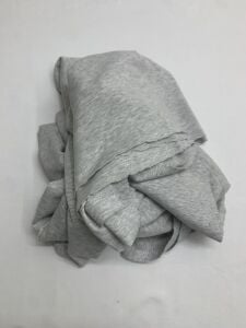 Gri Esnek Bebe Ribanası Penye Kumaş, Parça 70x170 cm