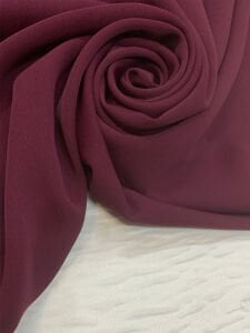 Mürdüm Krep Kumaş Dökümlü