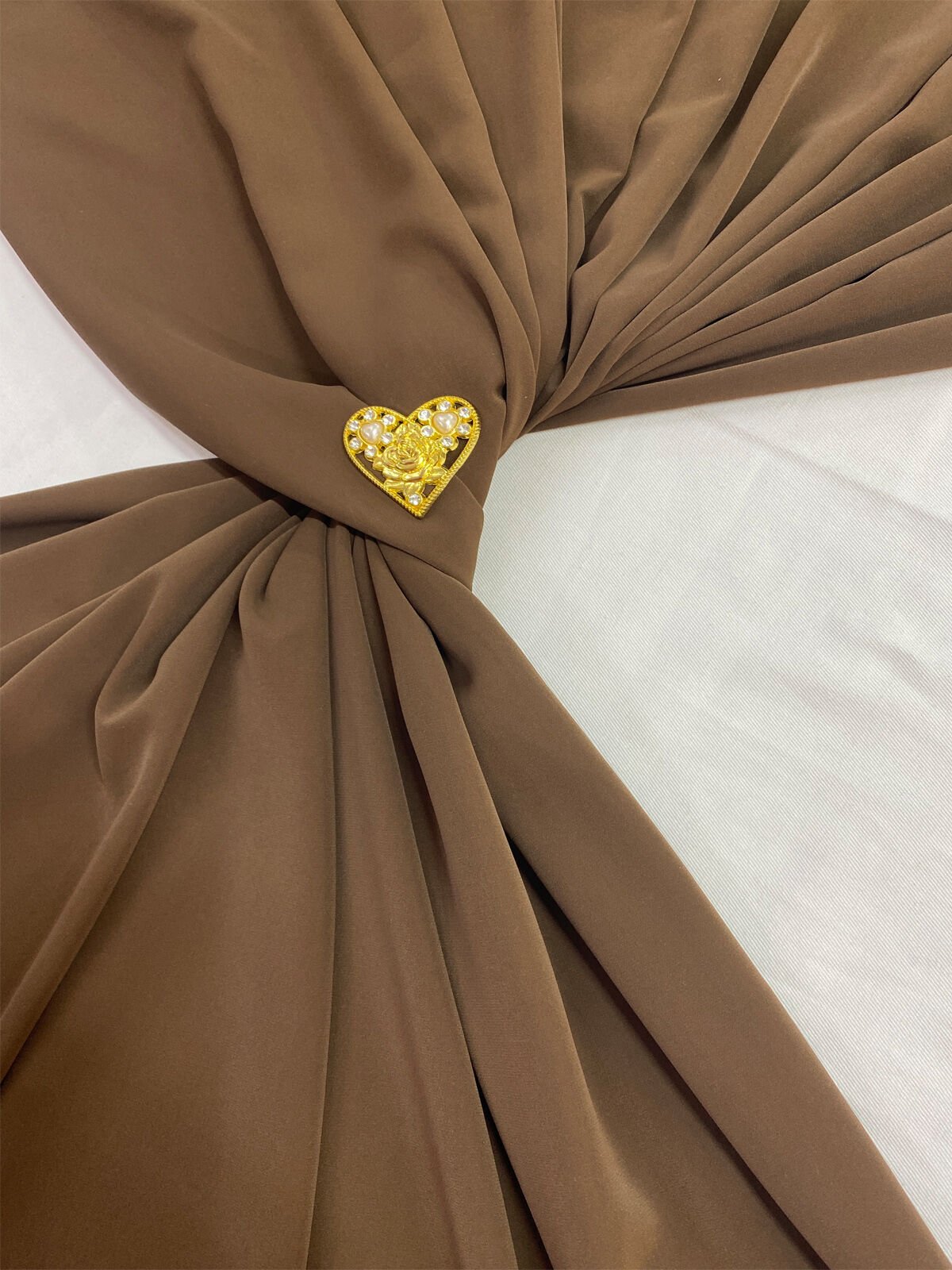 Dubai İpeği Kumaş Kahverengi