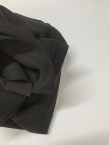 Siyah Çelik Penye Kumaş Dökümlü, Parça 60x170 cm