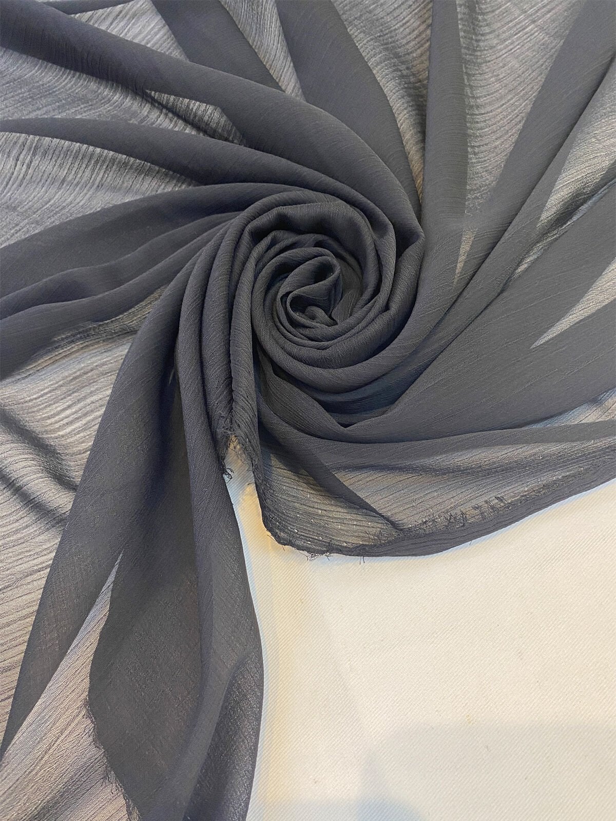 Siyah Janjan Şifon Kumaş