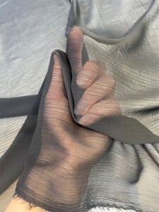 Siyah Janjan Şifon Kumaş