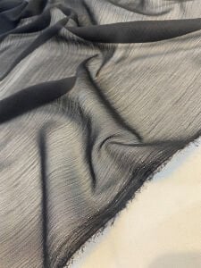 Siyah Janjan Şifon Kumaş