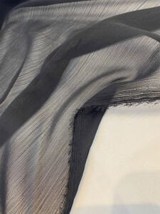 Siyah Janjan Şifon Kumaş