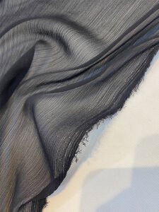 Siyah Janjan Şifon Kumaş