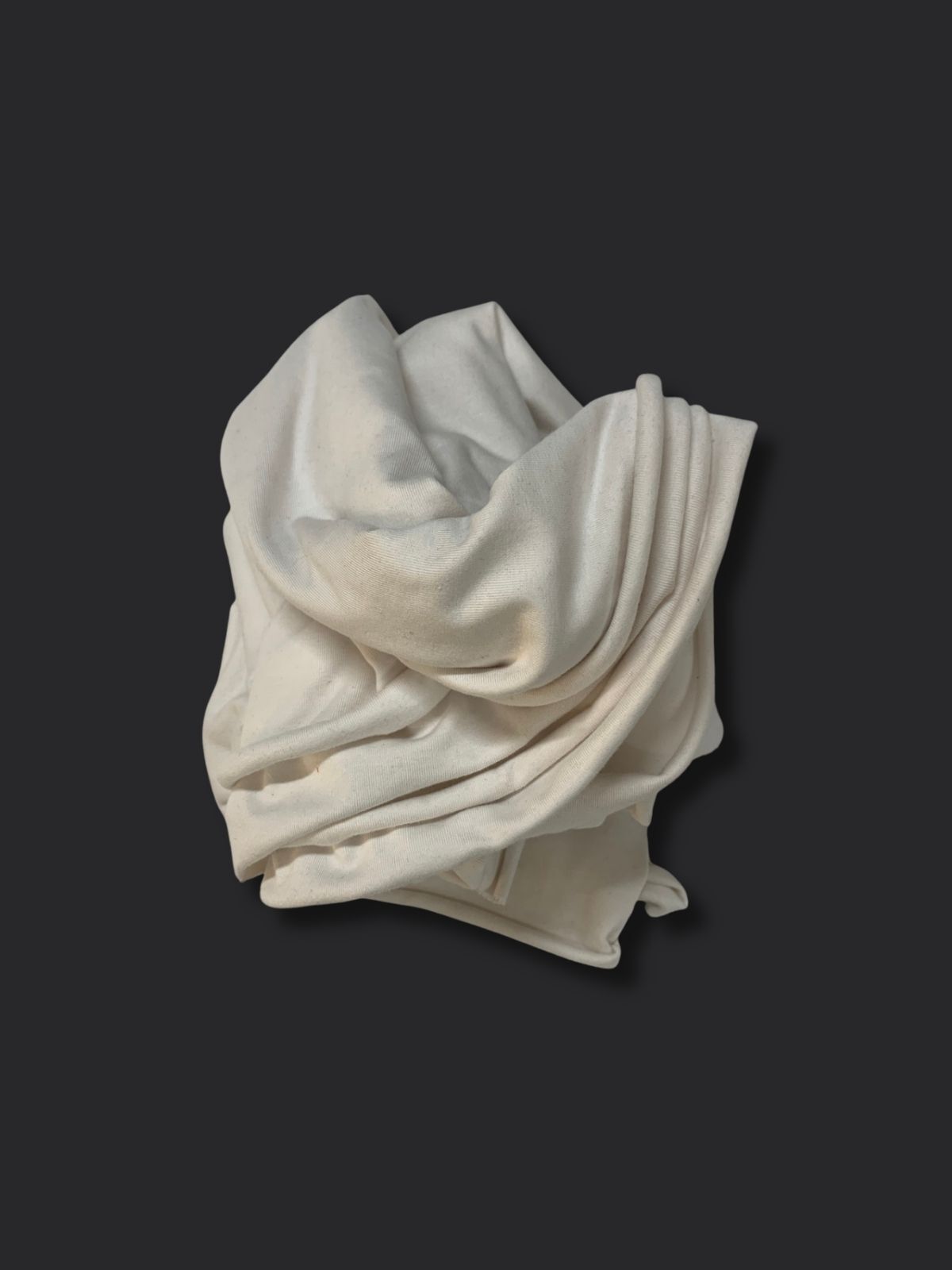 Ekru Esnek Bebe Ribanası Penye Kumaş, Parça 90x170 cm