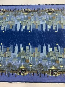 Gece Şehir Manzaralı Polar Kumaş – Yumuşak, Sıcacık, Desenli Kışlık Kumaş