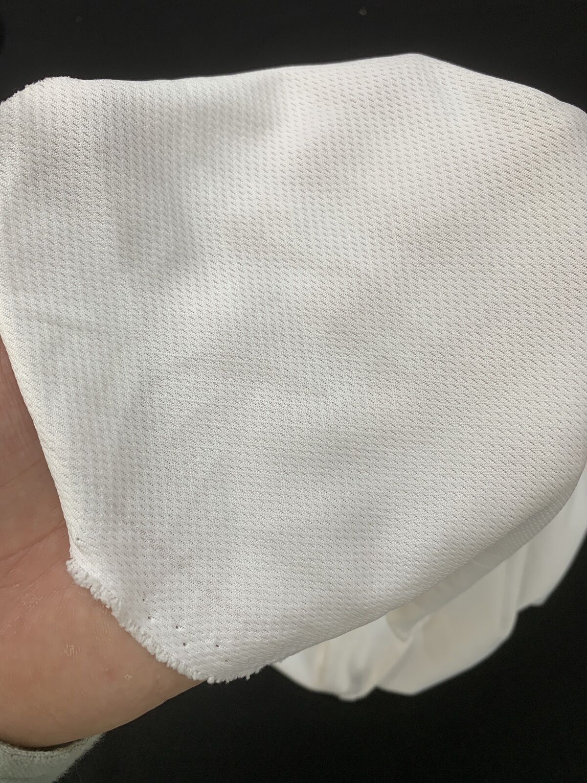 Polyester Penye Formalık Kumaş, Parça 80x200 cm Beyaz (HAFİF KİR VAR)