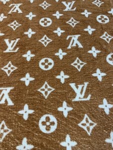 Tek Taraflı Welsoft Kumaş, Kahverengi Monogram Desenli