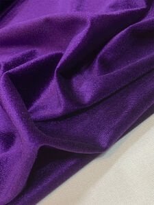 İpek Kadife Kumaş Likralı Dökümlü Elbiselik Mor