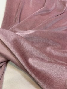 İpek Kadife Kumaş Likralı Dökümlü Elbiselik Pudra