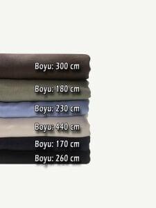 Kalın Ham Keten Kumaş Seti, Boyları 170-440 cm arası 6 adet