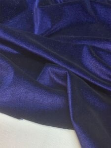 İpek Kadife Kumaş Likralı Dökümlü Elbiselik Lacivert