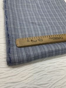 Dış Giyimlik Klasik Ekose Kumaş Mavi, Parça 125x150 cm