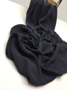 Lacivert Floş Viskon Kumaş