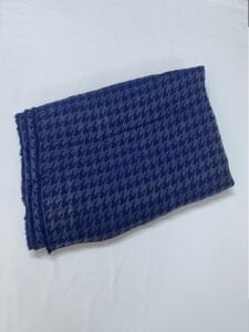 Jakarlı Monaray Kumaş, Parça 250x150 cm Saks Mavi Kazayağı