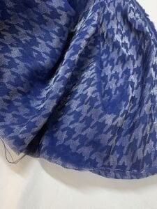 Jakarlı Monaray Kumaş, Parça 250x150 cm Saks Mavi Kazayağı