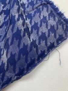 Jakarlı Monaray Kumaş, Parça 250x150 cm Saks Mavi Kazayağı