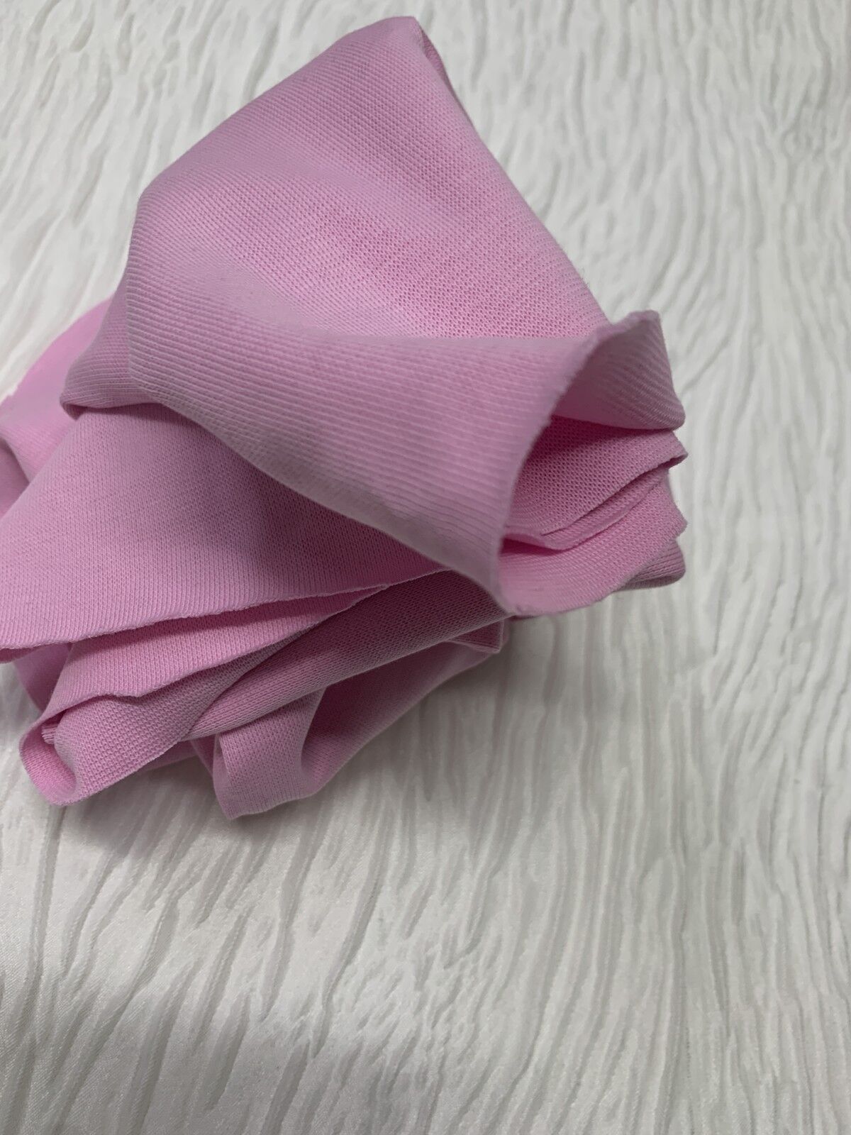 İnce Ribana Kumaş - Parça 35x160 cm - Pembe